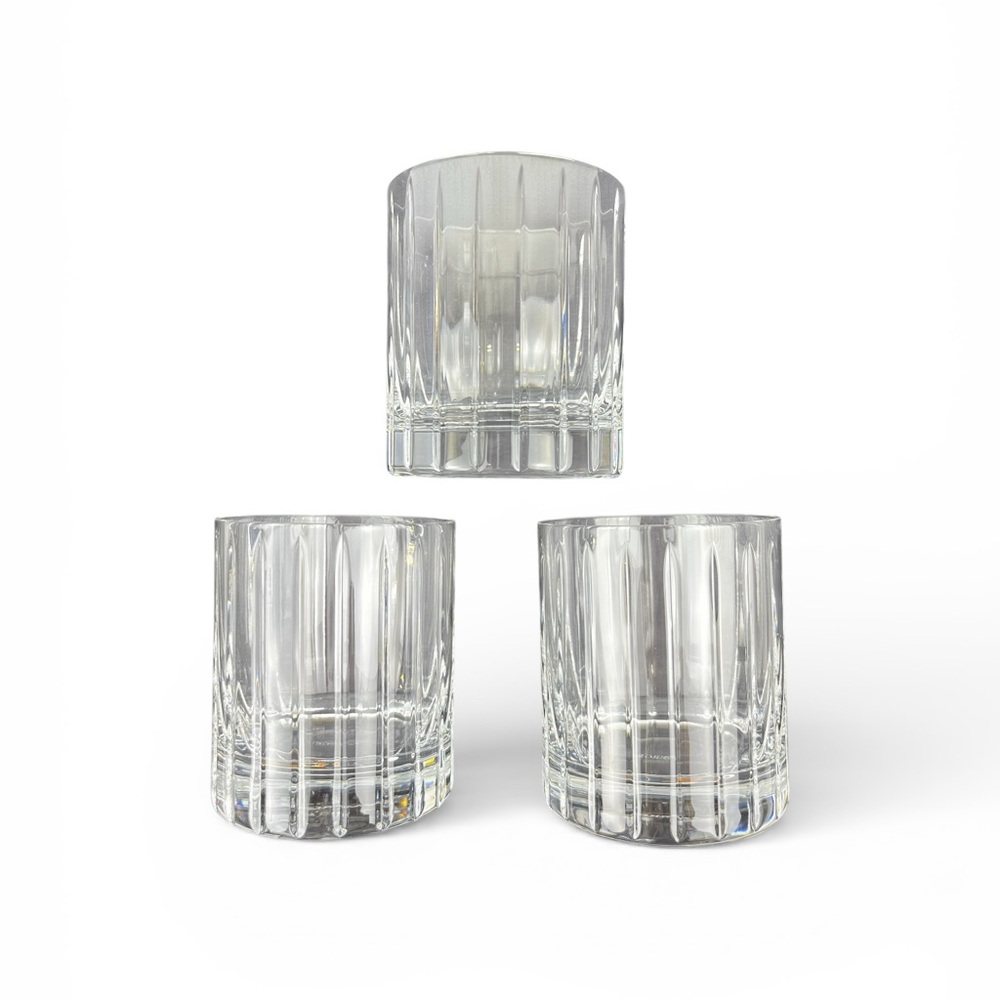 Fabergé Pavilion Clear Old Fashion Glasses Set of 3